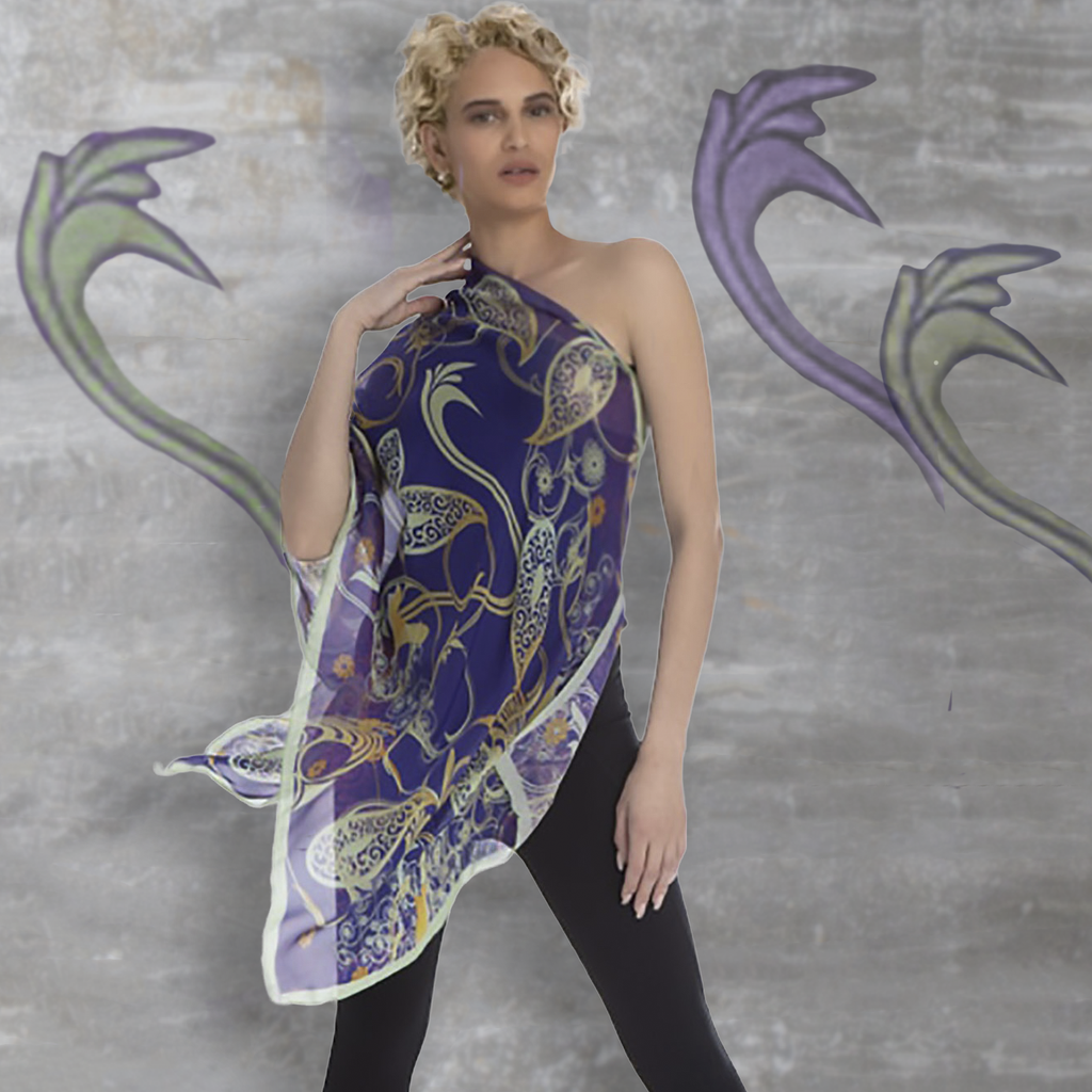 Arabian Nights LuLuWrap – Paisley Silk Chiffon Wrap Scarf