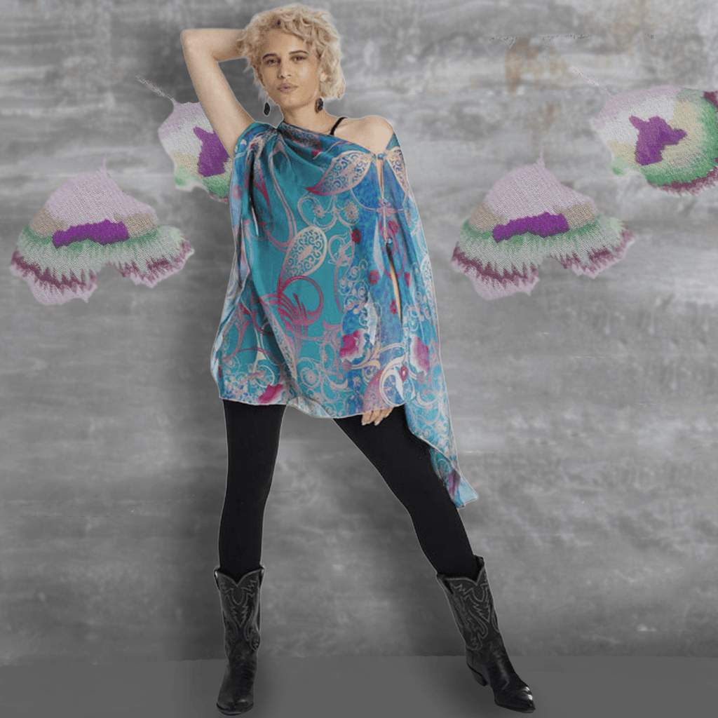 Arabian Nights Silk Chiffon Wrap