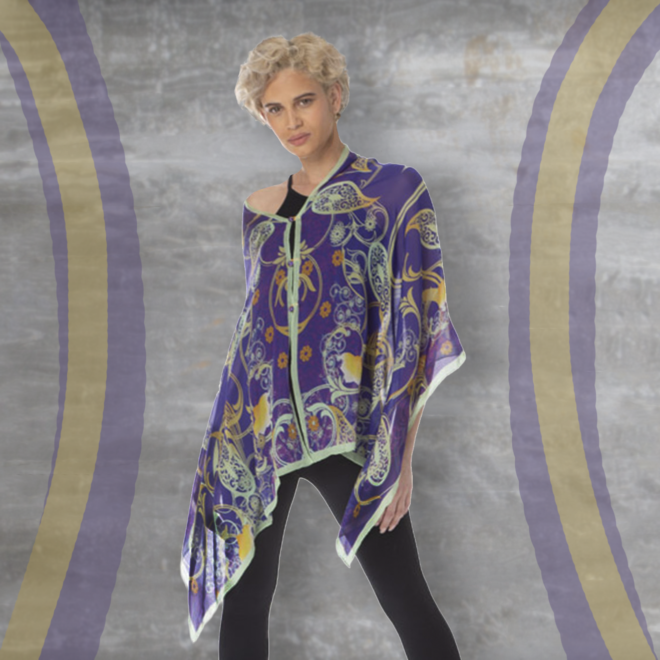 Arabian Nights LuLuWrap – Paisley Silk Chiffon Wrap Scarf