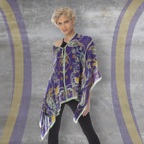 Arabian Nights LuLuWrap – Paisley Silk Chiffon Wrap Scarf