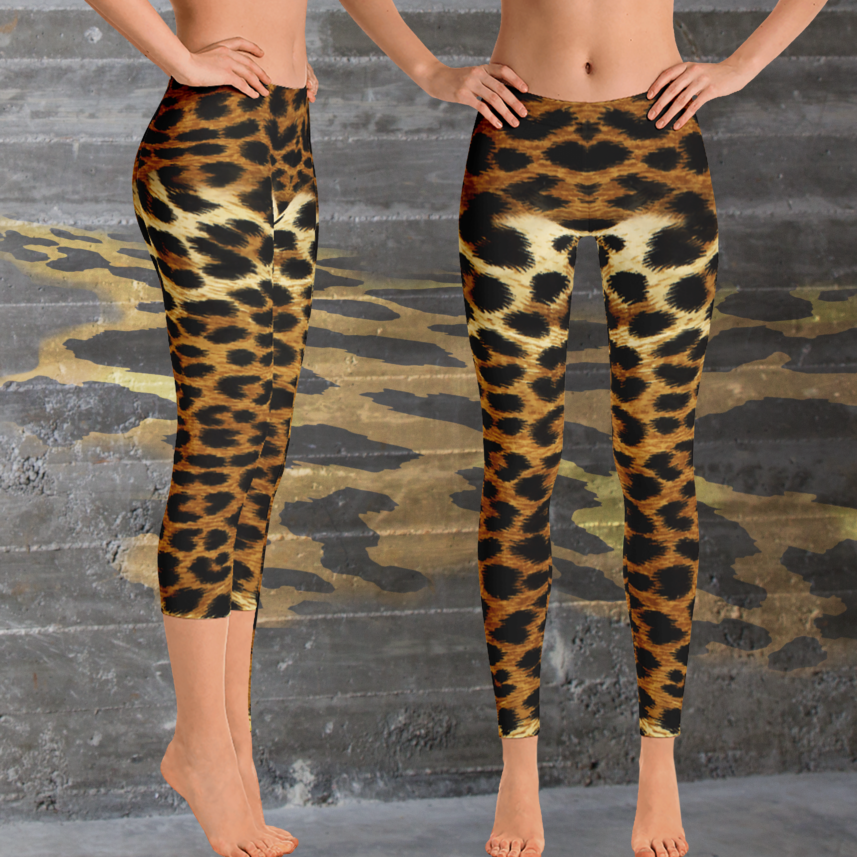 Big Cat Leopard Print Leggings & Capri