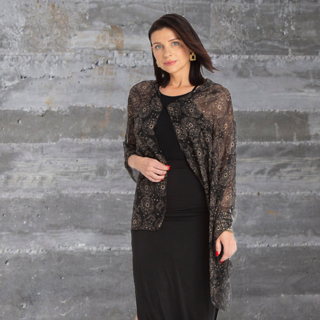 Astro Silk Chiffon Scarf Wrap