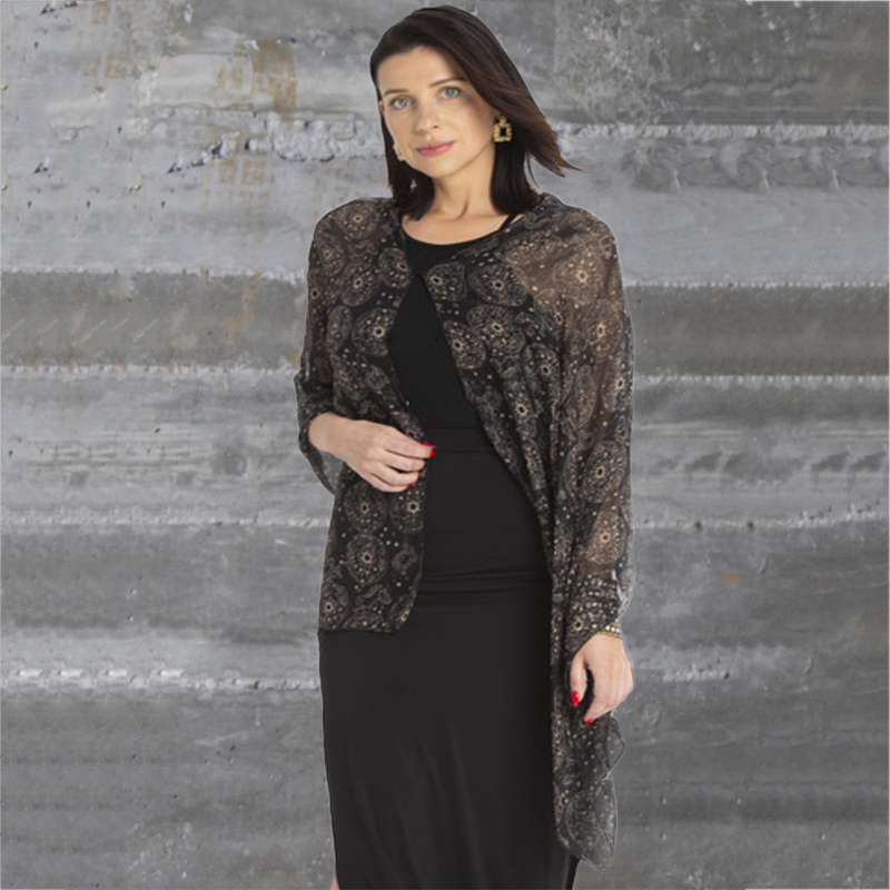 Astro Silk Chiffon Scarf Wrap