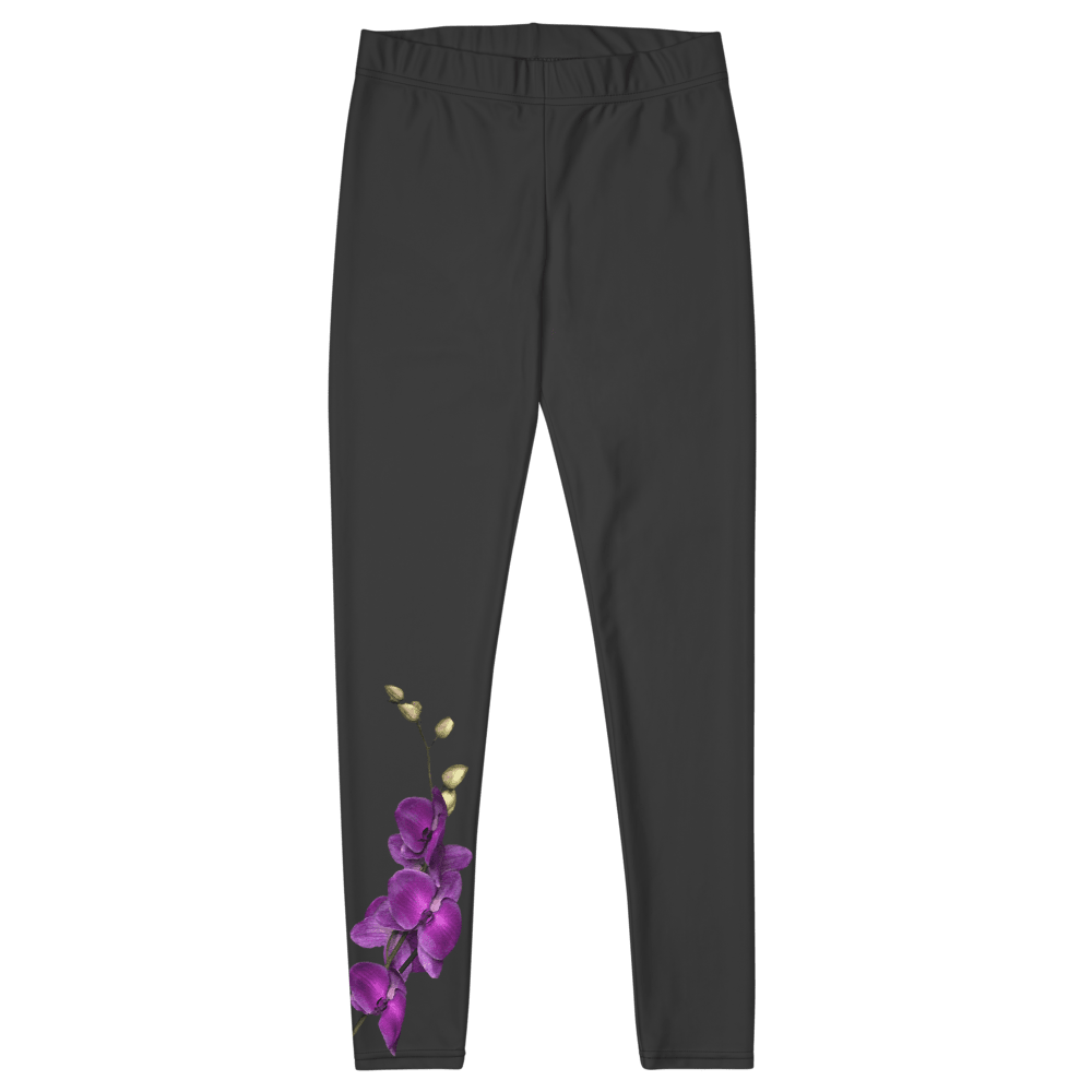 Orchid Print Leggings & Capris