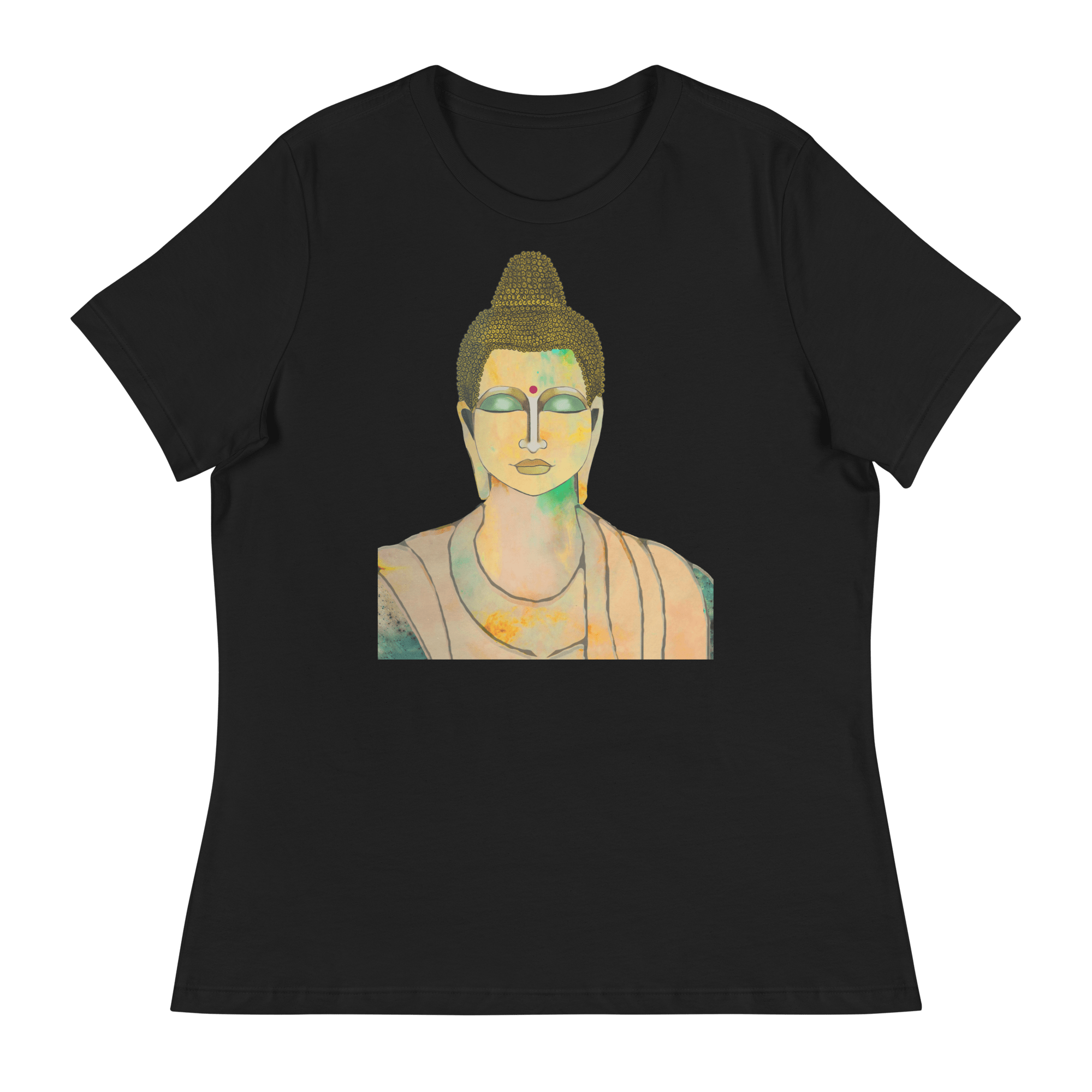 Serenity Buddha Tee in black
