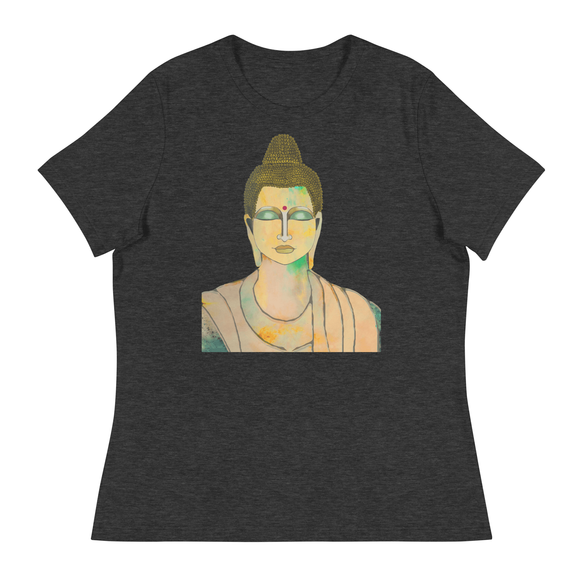Serenity Buddha Tee in dark grey