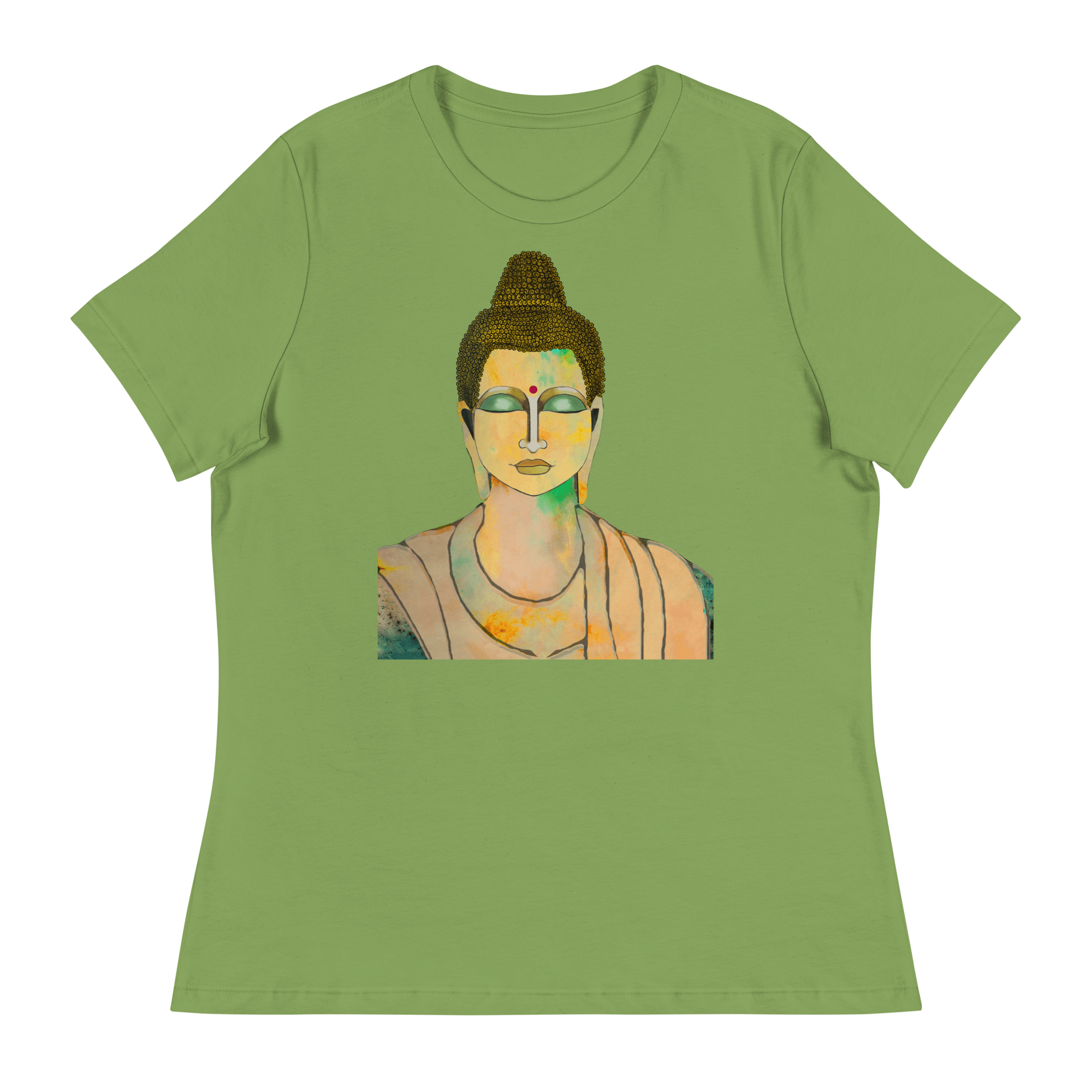 Serenity Buddha Tee in green 