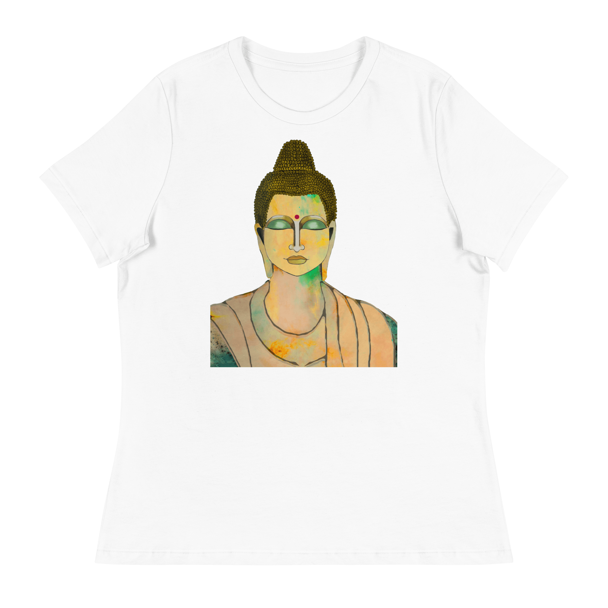 Serenity Buddha Tee in white