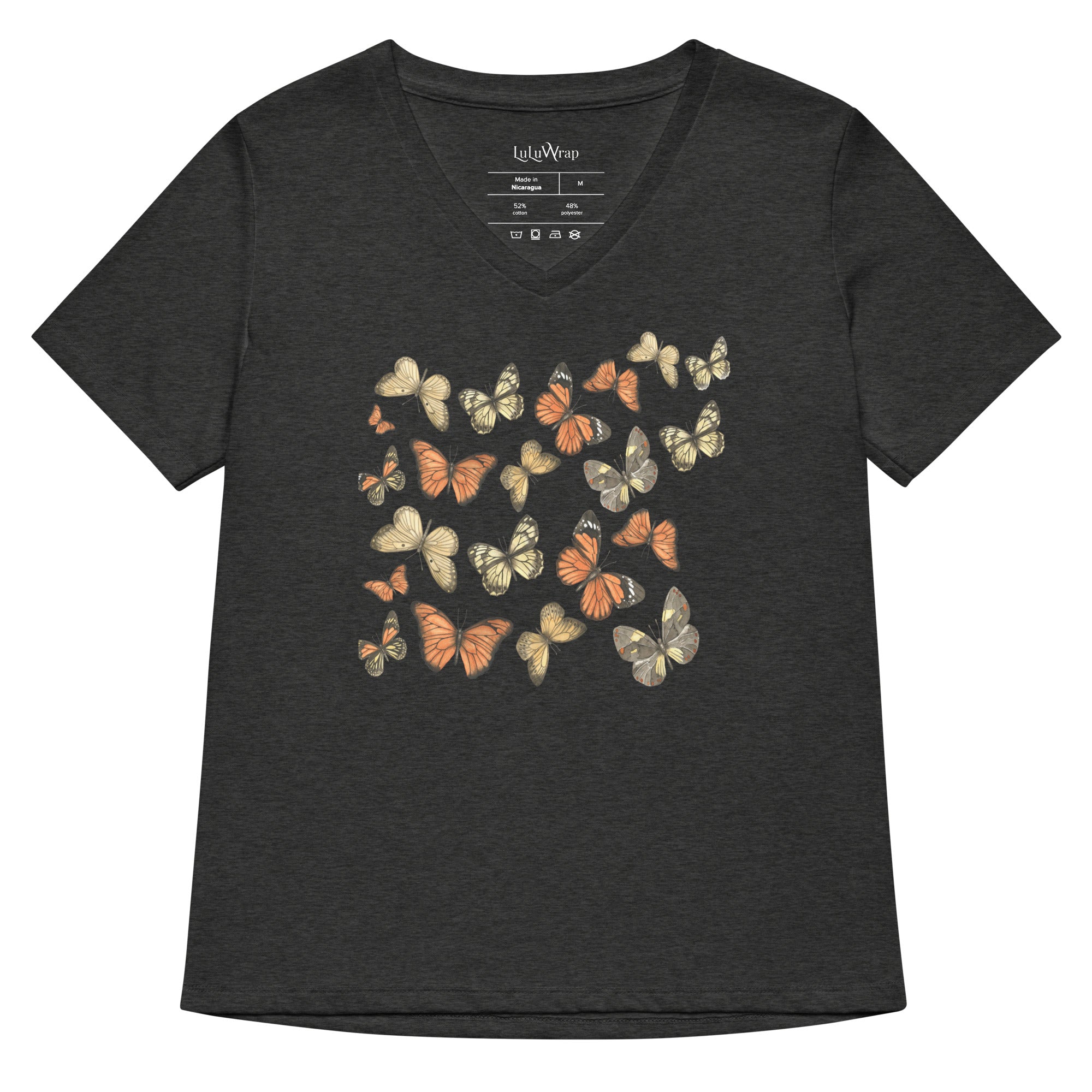 Mariposa Tee – Butterfly Graphic T-Shirt in dark grey