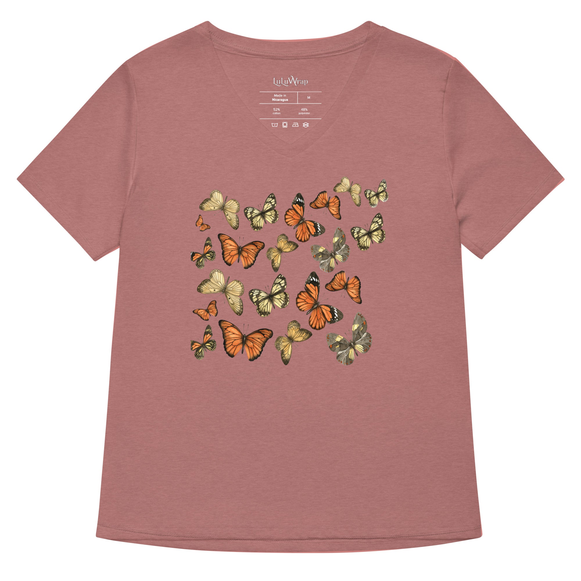 Mariposa Tee – Butterfly Graphic T-Shirt in Heather mauve
