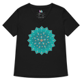 Teal Mandala Tee in black