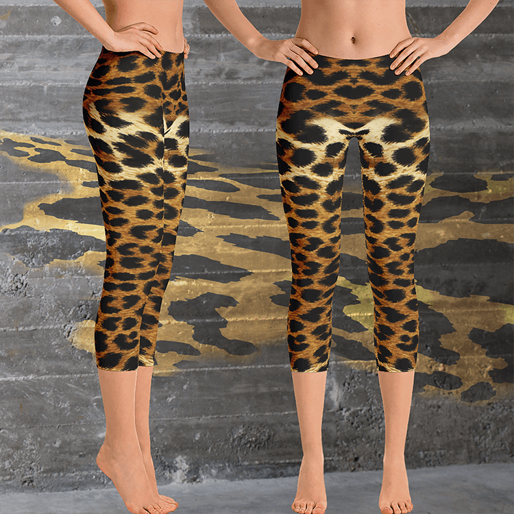 big cat leopard capri