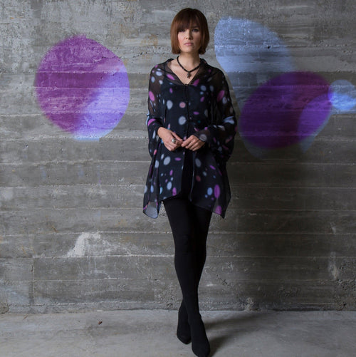 Cosmos LuLuWrap – Silk Chiffon Wrap Scarf