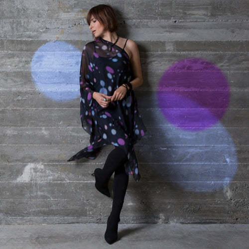 Cosmos LuLuWrap – Silk Chiffon Wrap Scarf