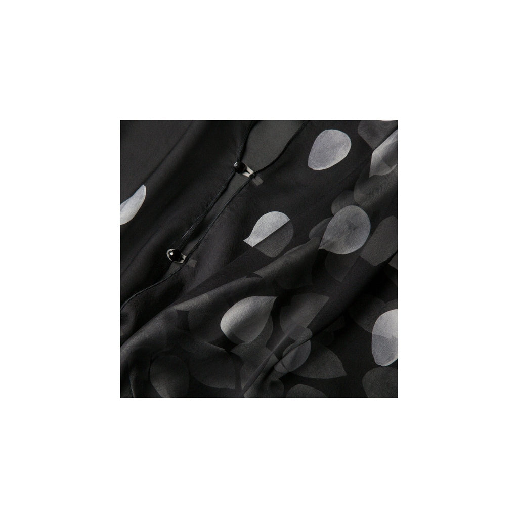 Falling Leaves Silk Chiffon Wrap Scarf